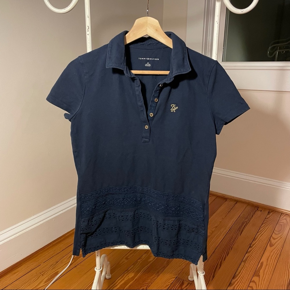 Tommy Hilfiger Navy Blue Short Sleeve Top